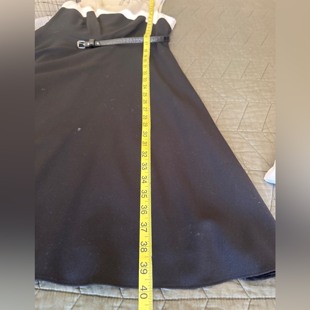Calvin Klein Colorblock Sleeveless Dress in Black and Cream Size 8 - Picture 7 of 7
